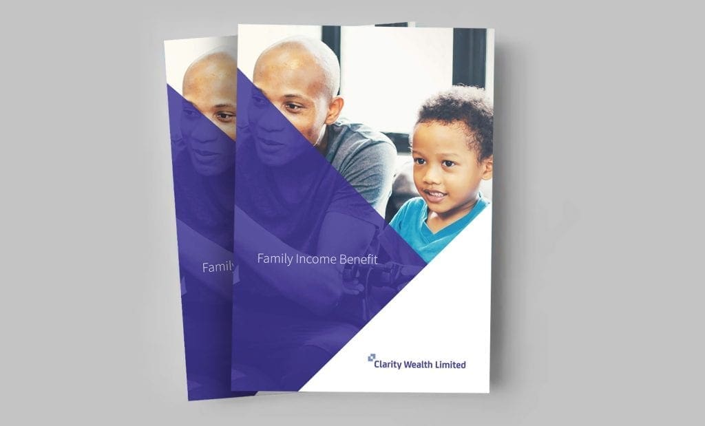 Family Income Benefit brochure cover mockup