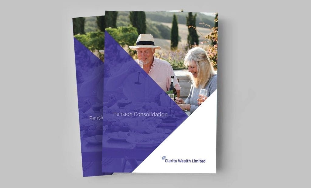 Pension consolidation brochure cover mockup